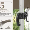 Marktschirm mit Kurbel & 360° Drehung für Garten und Poolbereiche 300 x 300 cm Braun