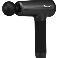 Massagepistole mit 6 Massageköpfen Massage Gun mit LCD-Bildschirm Muskelmassagepistole Schwarz