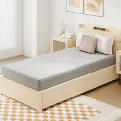 Matratzenschoner luxuriöse superweiche Matratzenauflage mit tiefer Tasche 90/140/180 x 200 cm Grau