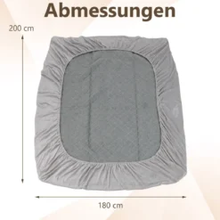 Matratzenschoner luxuriöse superweiche Matratzenauflage mit tiefer Tasche 90/140/180 x 200 cm Grau