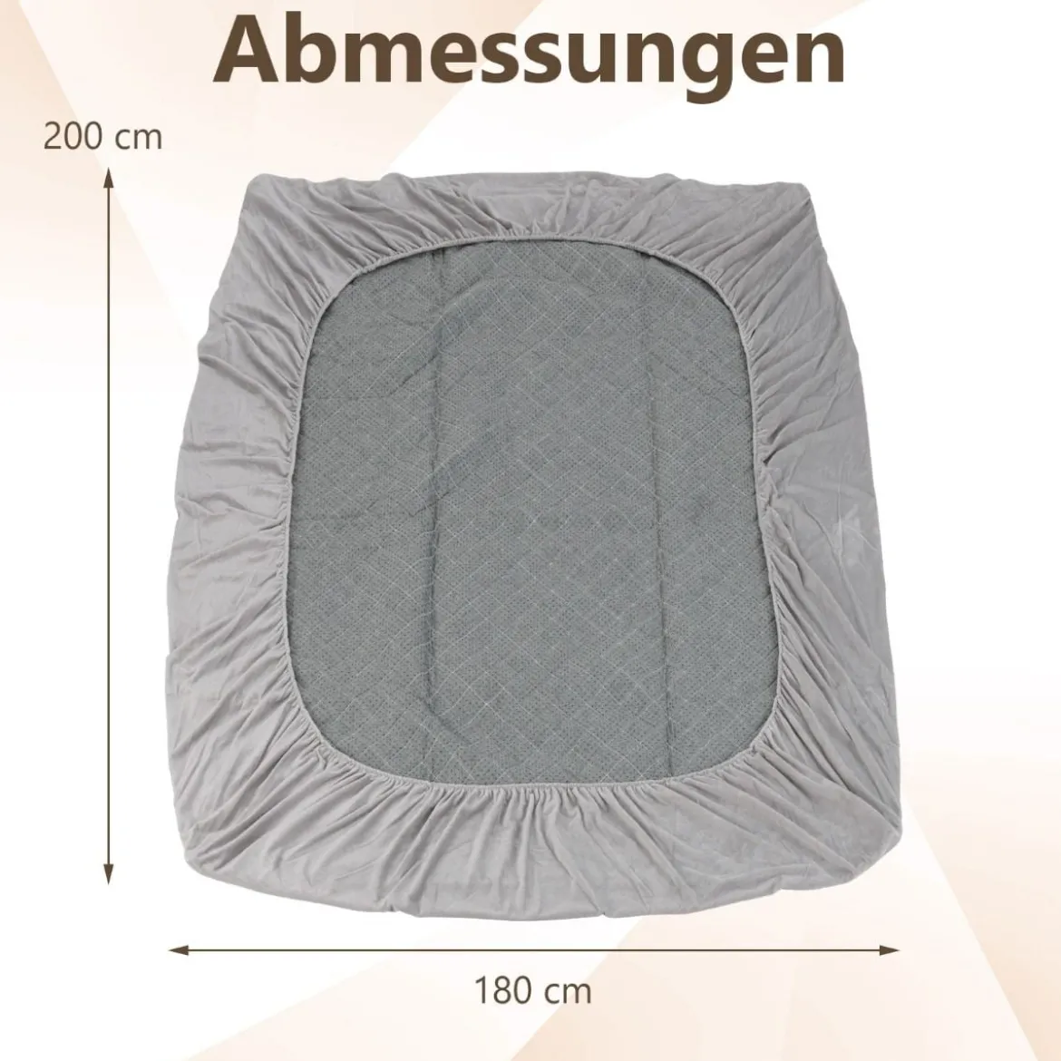 Matratzenschoner luxuriöse superweiche Matratzenauflage mit tiefer Tasche 90/140/180 x 200 cm Grau