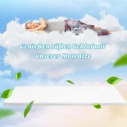MatratzentopperKühlender Gel-Topper Weiche Matratzenauflage 200 x 90 x 5 cm Weiß