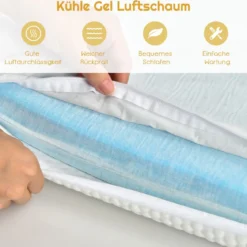 MatratzentopperKühlender Gel-Topper Bettmatratzetopper 200 x 140 x 5 cm Weiß
