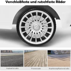 Mercedes Benz Rutschauto Schiebeauto für Kleinkinder Kinder Rutschauto 68 x 31,5 x 42,5 cm Weiß