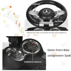 Mercedes Benz Rutschauto Schiebeauto für Kleinkinder Kinder Rutschauto 68 x 31,5 x 42,5 cm Weiß