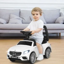 Mercedes Benz Rutschauto Schiebeauto für Kleinkinder Kinder Rutschauto 68 x 31,5 x 42,5 cm Weiß
