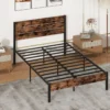 Metallbett Bettgestell für 200 x 140 cm Matratze Doppelbettgestell Bettrahmen mit Lattenrost & Stauraum