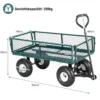 Metall Bollerwagen mit Abnehmbaren Seitenteilen & Griff & 25 cm Gummirädern Transportwagen