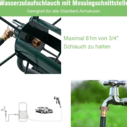 Metall Schlauchwagen mit 2 Luftreifen & Kurbel für 61M 3/4