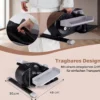 Mini Ellipsentrainer Elektrischer Crosstrainer mit LCD-Display Griff & Rutschfesten Pedalen Schwarz