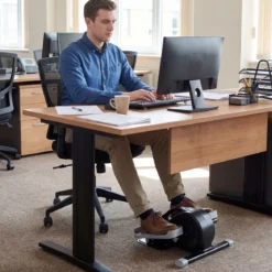 Mini Ellipsentrainer Elektrischer Crosstrainer mit LCD-Display Griff & Rutschfesten Pedalen Schwarz