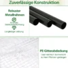 Mini-Gewächshaus mit 5 Ebenen Regalen & PE-Abdeckung & Aufrollbarem Reißverschlusstür Weiß