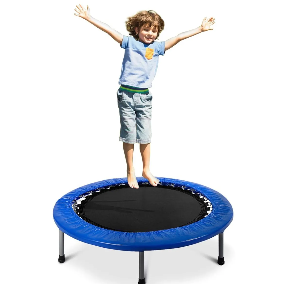 Mini Trampolin φ96cm faltbar Kindertrampolin Fitness Gartentrampolin