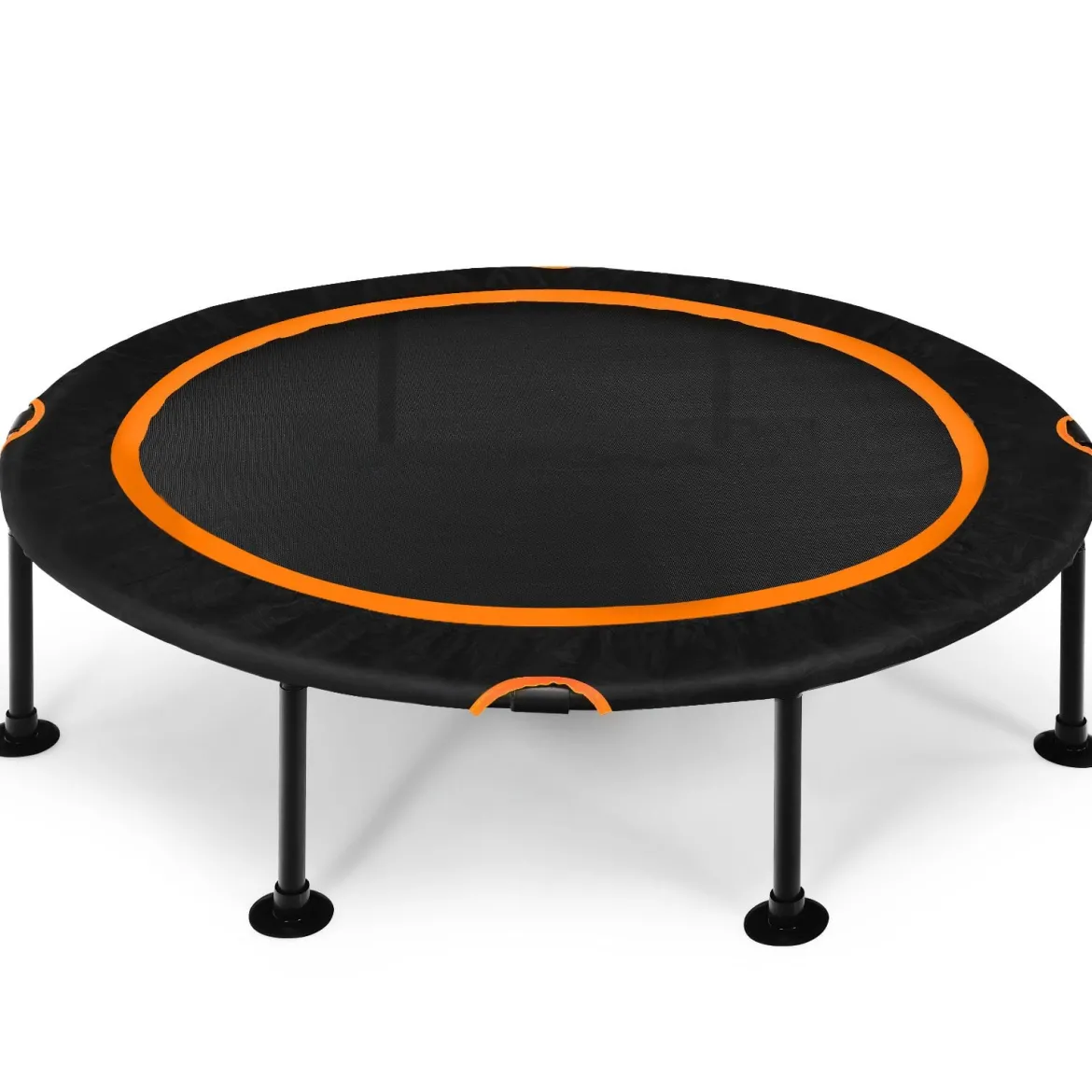 Mini Trampolin φ120 cm Fitness Trampolin faltbar Indoor- und Outdoortrampolin Gartentrampolin Orange und Schwarz