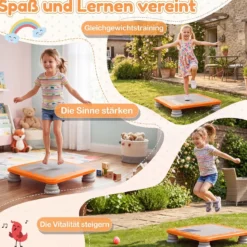 Mini-Trampolin für Kinder 65 cm Großes Trampolin-Sprungbrett mit Rutschfester EVA-Oberfläche