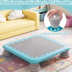 Mini-Trampolin für Kinder 65 cm Großes Trampolin-Sprungbrett mit Rutschfester EVA-Oberfläche