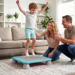 Mini-Trampolin für Kinder 65 cm Großes Trampolin-Sprungbrett mit Rutschfester EVA-Oberfläche