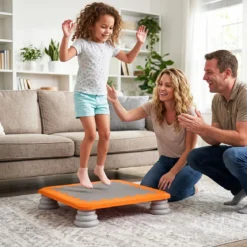 Mini-Trampolin für Kinder 65 cm Großes Trampolin-Sprungbrett mit Rutschfester EVA-Oberfläche