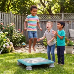 Mini-Trampolin für Kinder 65 cm Großes Trampolin-Sprungbrett mit Rutschfester EVA-Oberfläche