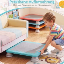 Mini-Trampolin für Kinder 65 cm Großes Trampolin-Sprungbrett mit Rutschfester EVA-Oberfläche