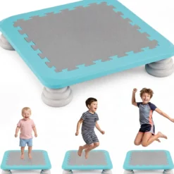 Mini-Trampolin für Kinder 65 cm Großes Trampolin-Sprungbrett mit Rutschfester EVA-Oberfläche
