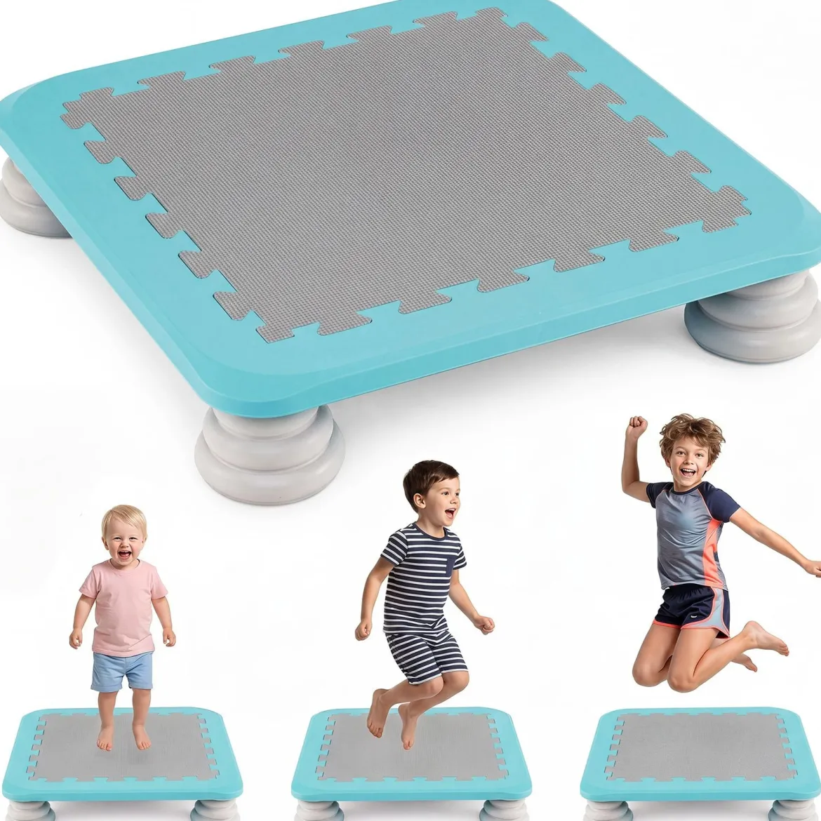 Mini-Trampolin für Kinder 65 cm Großes Trampolin-Sprungbrett mit Rutschfester EVA-Oberfläche