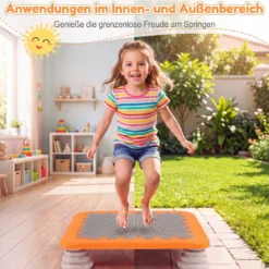 Mini-Trampolin für Kinder 65 cm Großes Trampolin-Sprungbrett mit Rutschfester EVA-Oberfläche