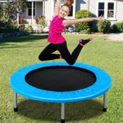 Mini Trampolin Kindertrampolin für Erwachsene und Kinder bis zu 100kg belastbar