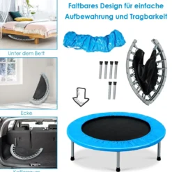 Mini Trampolin Kindertrampolin für Erwachsene und Kinder bis zu 100kg belastbar
