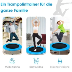 Mini Trampolin Kindertrampolin für Erwachsene und Kinder bis zu 100kg belastbar