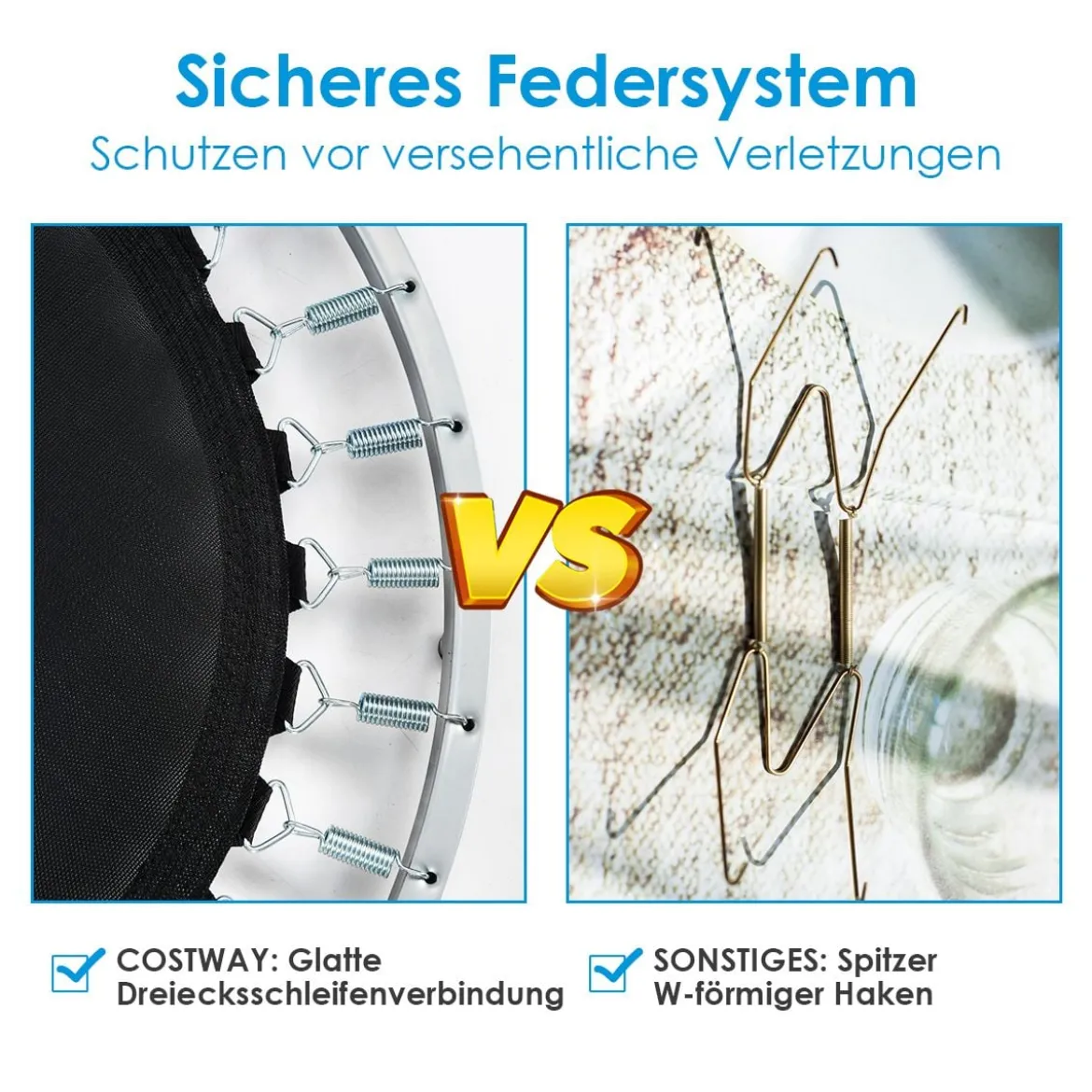 Mini Trampolin Kindertrampolin für Erwachsene und Kinder bis zu 100kg belastbar