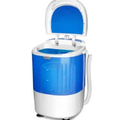 Mini Waschmaschine Reisewaschmaschine Waschautomat mit Trockenschleuder Blau