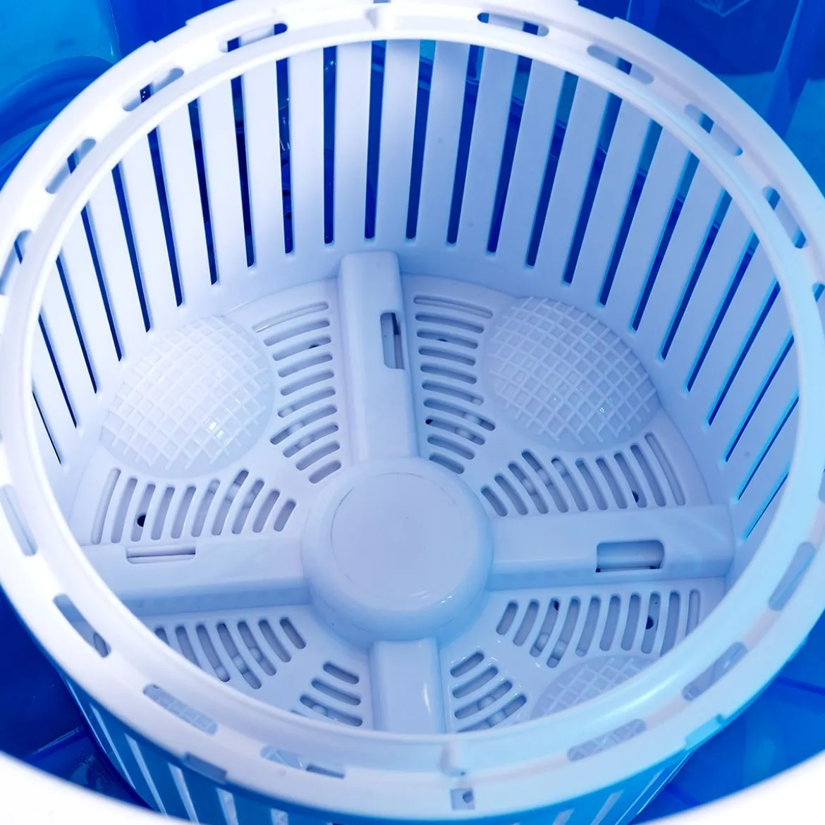 Mini Waschmaschine Reisewaschmaschine Waschautomat mit Trockenschleuder Blau