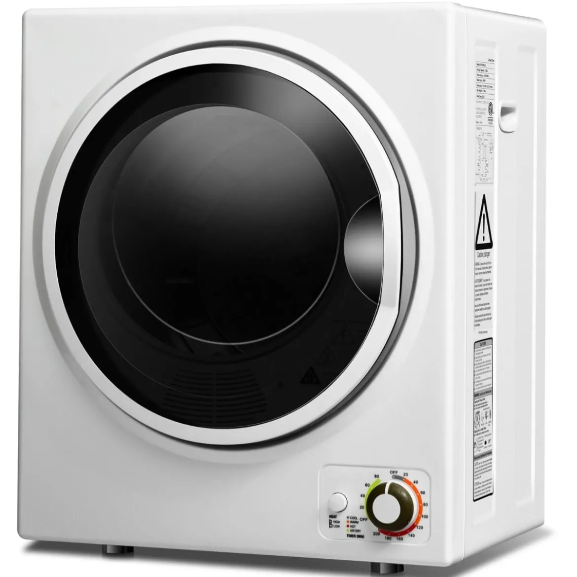 Mini Wäschetrockner Elektrischer Trockner Ablufttrockner 2,5KG / 42L / 850W Weiß