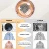 Mini Wäschetrockner 5kg mit LED Touch-Screen & Desinfektion & Desodorierung Ablufttrockner