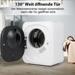 Mini Wäschetrockner 5kg mit LED Touch-Screen & Desinfektion & Desodorierung Ablufttrockner