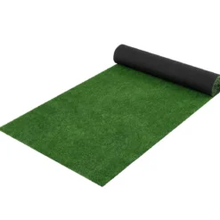 7 mm Kunstrasen Outdoor Grün mit Drainagesystem in Natürlicher Optik 100 x 500 cm