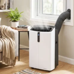 Mobile Klimaanlage 14000 BTU Klimagerät mit Kühlung Heizung Entfeuchtung Ventilator & Schlafmodus