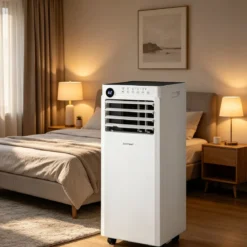 Mobile Klimaanlage 4-in-1 Tragbarer Luftkühler mit Luftentfeuchter Ventilator Schlafmodus 7000BTU
