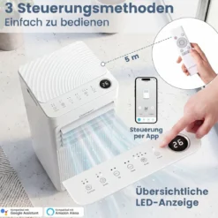 Mobile Klimaanlage mit Abluftschlauch 9000 BTU 3 in 1 Klimagerät für Raumgröße bis 42 ㎡