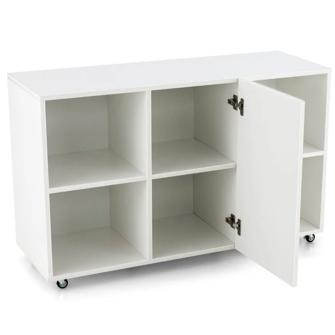 Moderner Aktenschrank für Home Office Wohnzimmer 110 x 40 x 69 cm Weiß