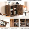 Moderner Aktenschrank für Home Office Wohnzimmer 110 x 40 x 69 cm Braun