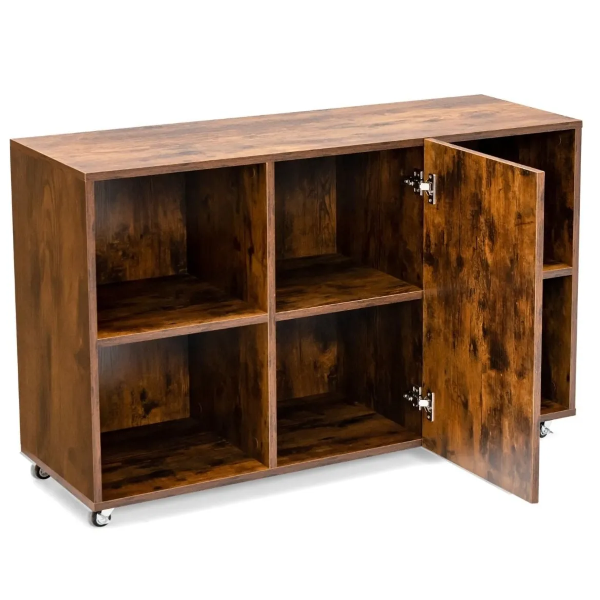 Moderner Aktenschrank für Home Office Wohnzimmer 110 x 40 x 69 cm Braun