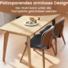 Moderner Akzentstuhl mit Rückenlehne & Gepolstertem Sitz Platzsparender Loungesessel Dunkelgrau
