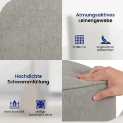 Moderner armloser Akzentstuhl mit Widerstandsrollen & abnehmbarem Bezug bequemer Lesestuhl 47 x 60,5 x 98 cm