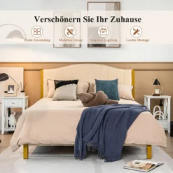 Moderner 2 Ebenen Nachttisch im X-Design mit Schublade 40 x 30 x 61,5 cm Weiß