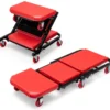 Montageliege 2-in-1 Klappbare Werkstattliege 93 x 42 x 14,5 cm Schwarz + Rot