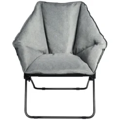 Moon Chair Gepolsterte Klappstuhl Campingstuhl Mondstuhl faltbar Klappsessel 85 x 78 x 87 cm Grau