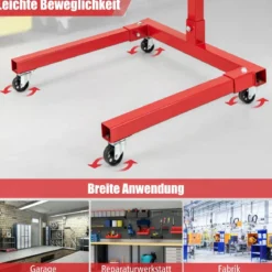 Motorständer 680 kg Motorheber 360° drehbar mit 4 verstellbaren Armen Motorhalter für Garagen
