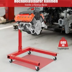 Motorständer 680 kg Motorheber 360° drehbar mit 4 verstellbaren Armen Motorhalter für Garagen